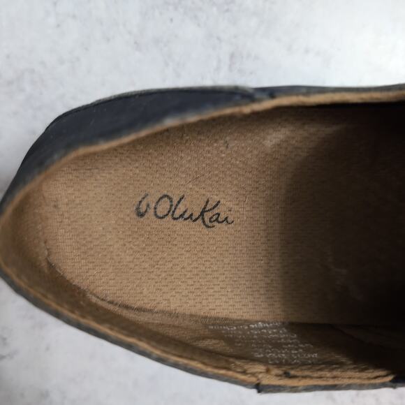 OluKai Pehuea Sneakers Navy Blue Mesh Upper Drop-In Heel Slip On Womens 9 - Picture 7 of 9